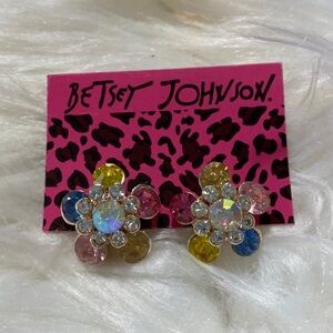 Betsey Johnson Colorful Floral Earrings